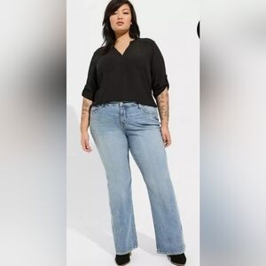 Harper 3/4 Sleeve Georgette Blouse Plus Size 2X